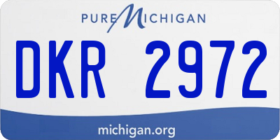 MI license plate DKR2972