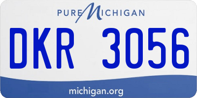 MI license plate DKR3056