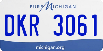 MI license plate DKR3061