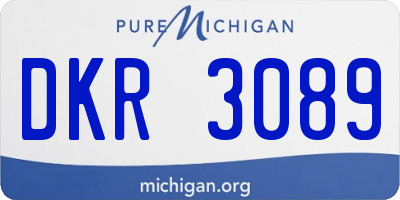 MI license plate DKR3089