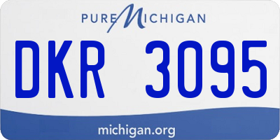 MI license plate DKR3095