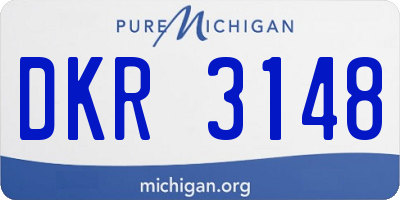 MI license plate DKR3148