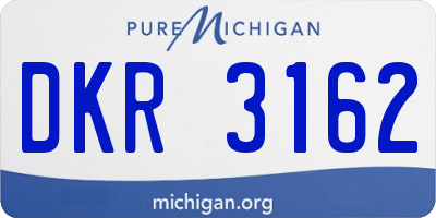 MI license plate DKR3162