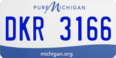 MI license plate DKR3166