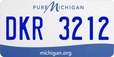 MI license plate DKR3212