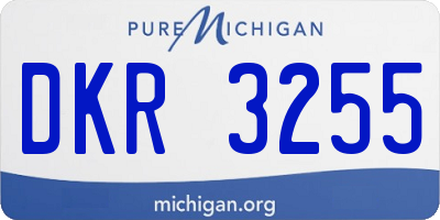 MI license plate DKR3255