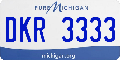 MI license plate DKR3333