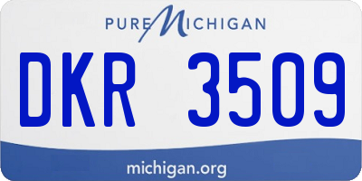MI license plate DKR3509
