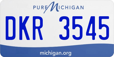 MI license plate DKR3545