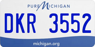 MI license plate DKR3552