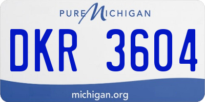 MI license plate DKR3604