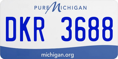 MI license plate DKR3688
