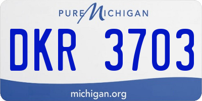 MI license plate DKR3703