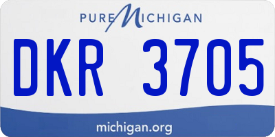 MI license plate DKR3705