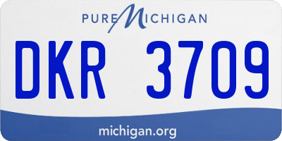 MI license plate DKR3709