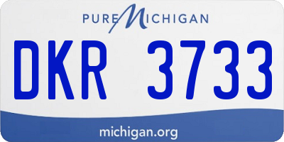 MI license plate DKR3733