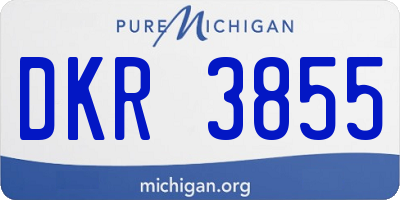 MI license plate DKR3855