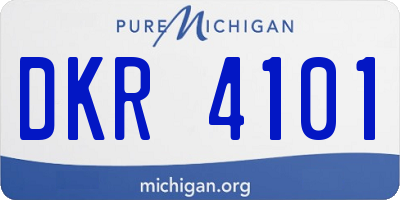 MI license plate DKR4101