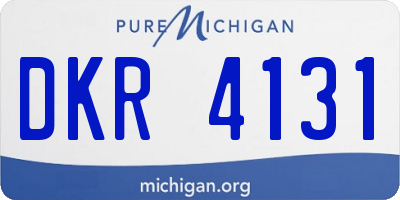 MI license plate DKR4131
