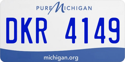 MI license plate DKR4149