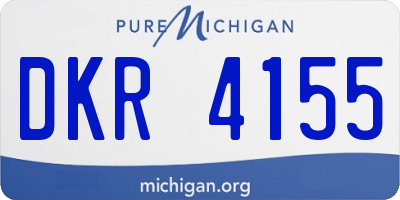 MI license plate DKR4155