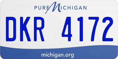 MI license plate DKR4172