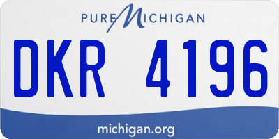 MI license plate DKR4196