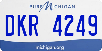 MI license plate DKR4249