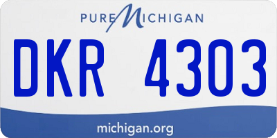 MI license plate DKR4303