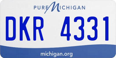 MI license plate DKR4331