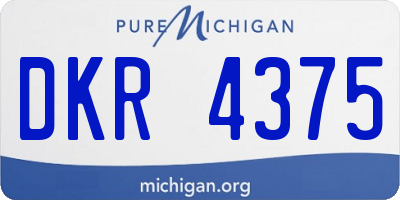 MI license plate DKR4375