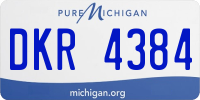 MI license plate DKR4384
