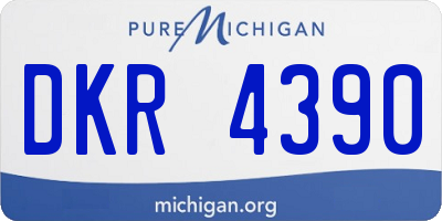 MI license plate DKR4390