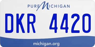MI license plate DKR4420