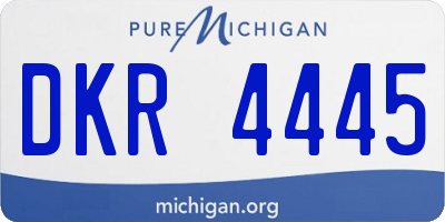 MI license plate DKR4445