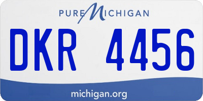 MI license plate DKR4456