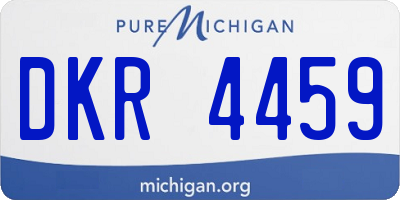 MI license plate DKR4459