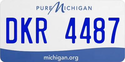 MI license plate DKR4487