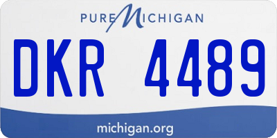 MI license plate DKR4489