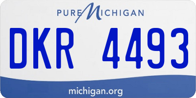 MI license plate DKR4493