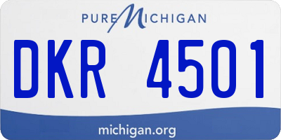 MI license plate DKR4501