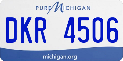 MI license plate DKR4506