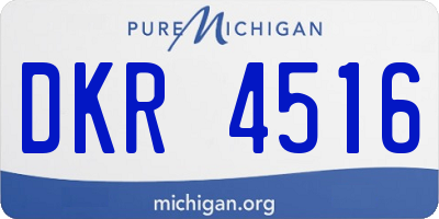 MI license plate DKR4516