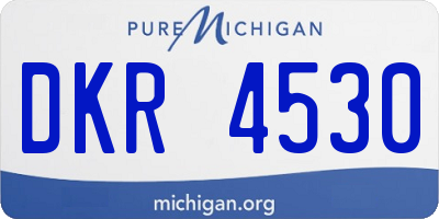 MI license plate DKR4530