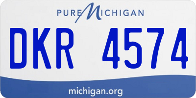 MI license plate DKR4574