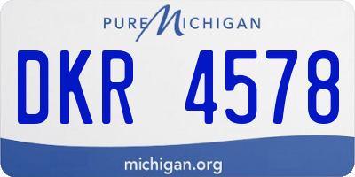 MI license plate DKR4578