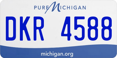 MI license plate DKR4588