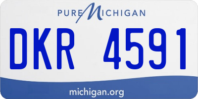 MI license plate DKR4591