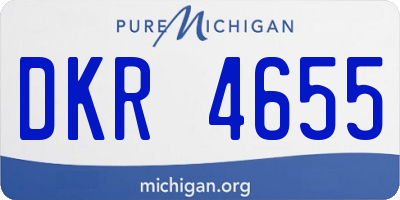MI license plate DKR4655