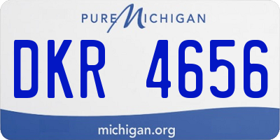 MI license plate DKR4656